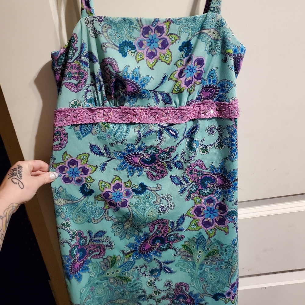 Floral/Paisley design mini dress by Xhilaration
